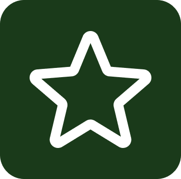 Star outline on green background